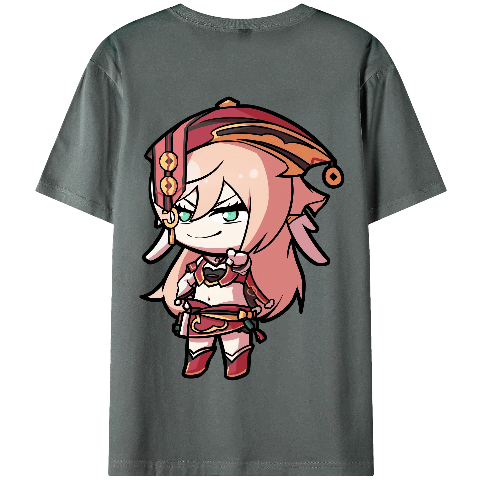 げんし神 ヤンフェイ genshin Yanfei 綿100％半袖Tシャツ（背面プリント）